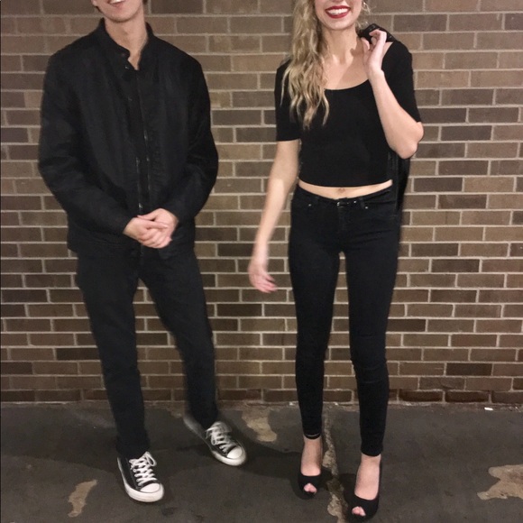 Free People Black Denim Skinny Jeans - Picture 1 of 5